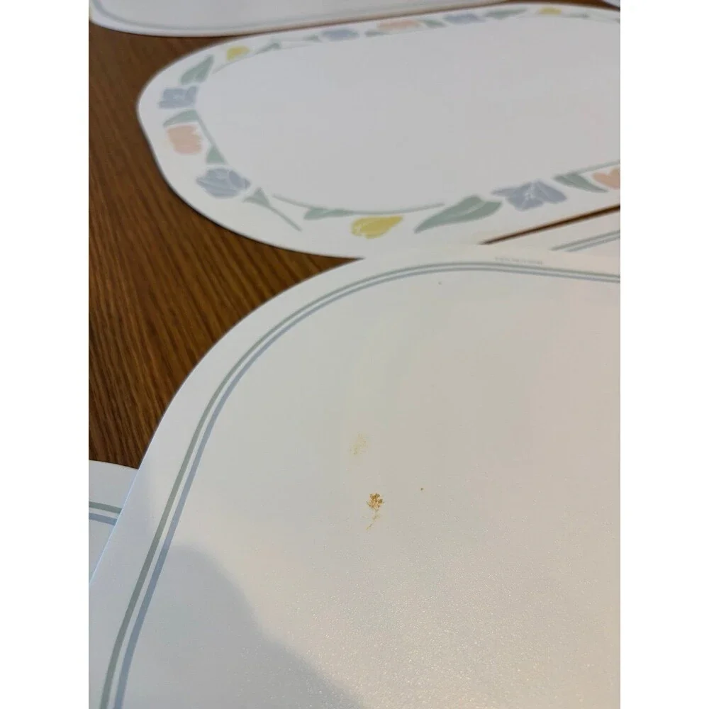 8 Corelle FRIENDSHIP Reversible Placemats Plastic VTG Double Sided cottagecore